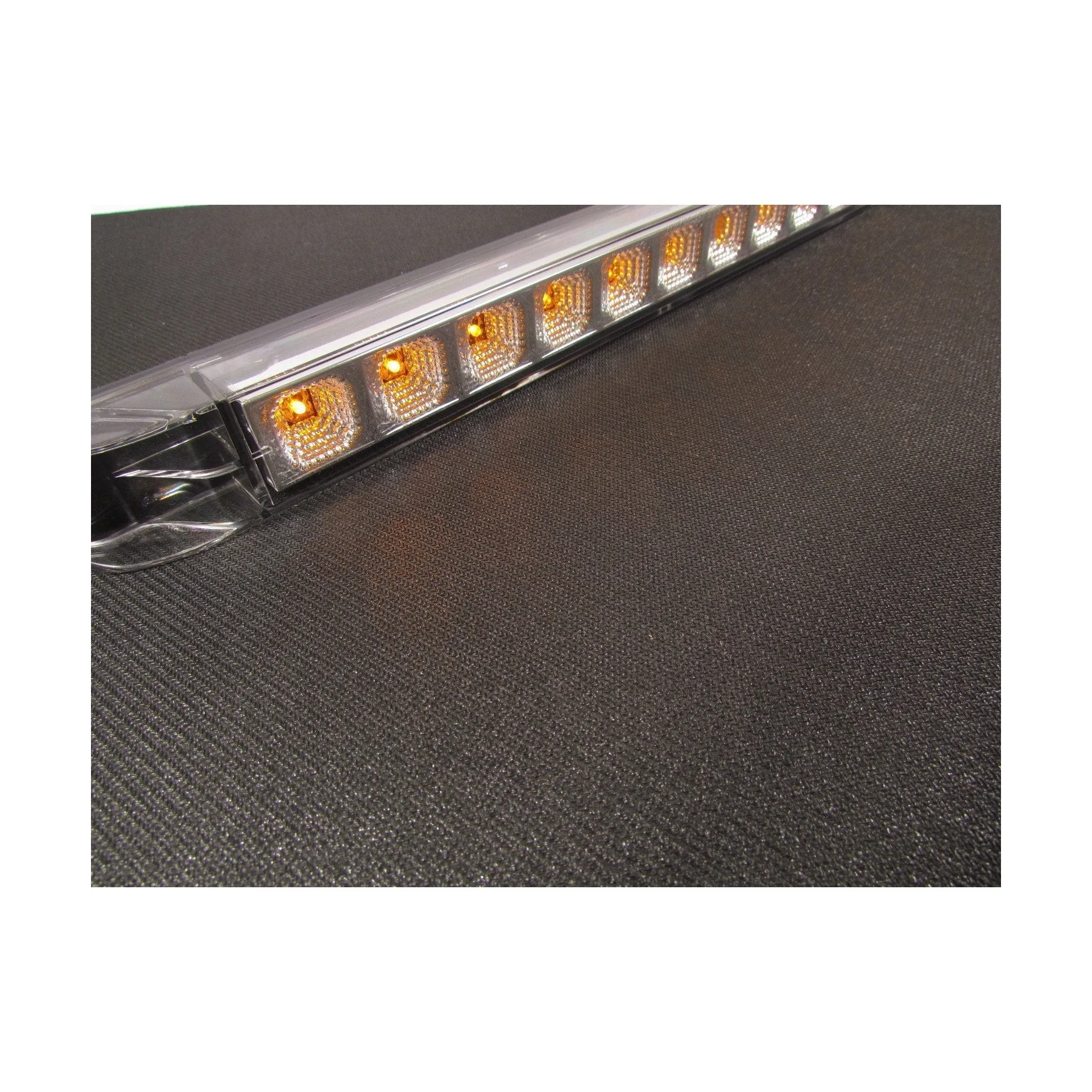 17" X 1-3/8" Amber Led Light Bar With 11 Leds, Clear Lens And Chromed Reflector | F235246