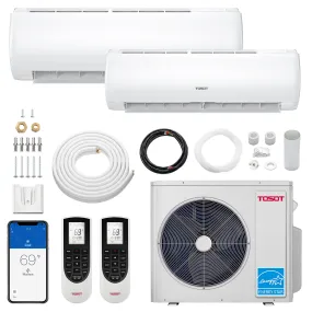 30,000 BTU Dual Zone Mini Split Air Conditioner - Heat Pump