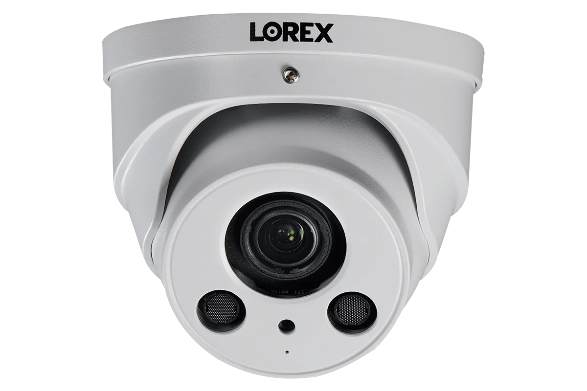 4K Ultra HD Resolution 8MP Motorized Varifocal Outdoor IP Audio Dome 4x Optical Zoom Camera (White)