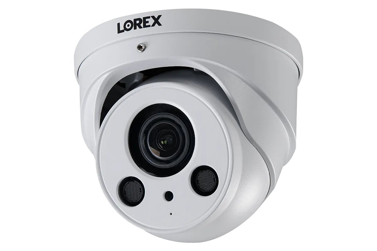 4K Ultra HD Resolution 8MP Motorized Varifocal Outdoor IP Audio Dome 4x Optical Zoom Camera (White)