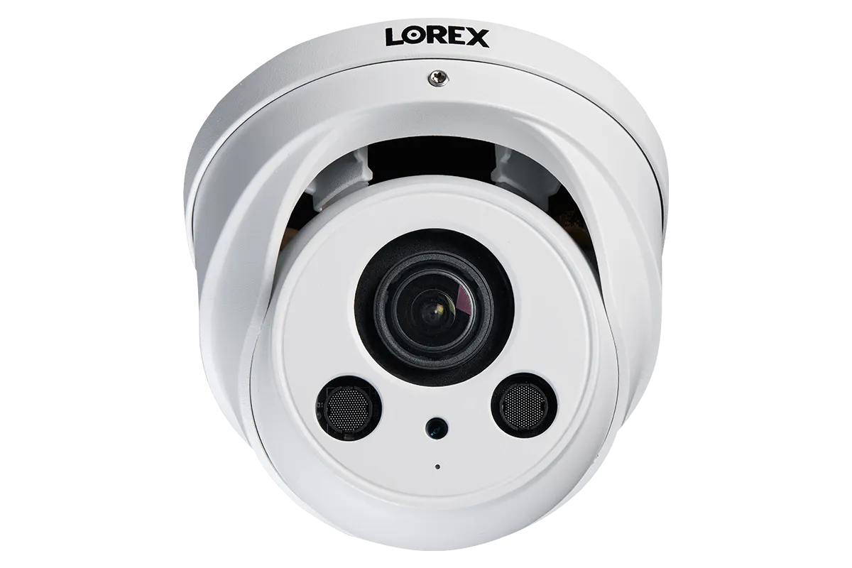 4K Ultra HD Resolution 8MP Motorized Varifocal Outdoor IP Audio Dome 4x Optical Zoom Camera (White)