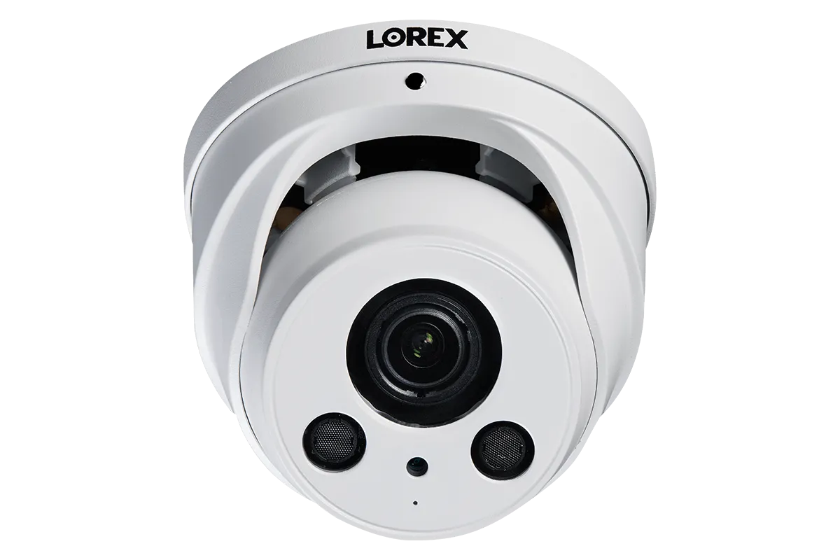 4K Ultra HD Resolution 8MP Motorized Varifocal Outdoor IP Audio Dome 4x Optical Zoom Camera (White)