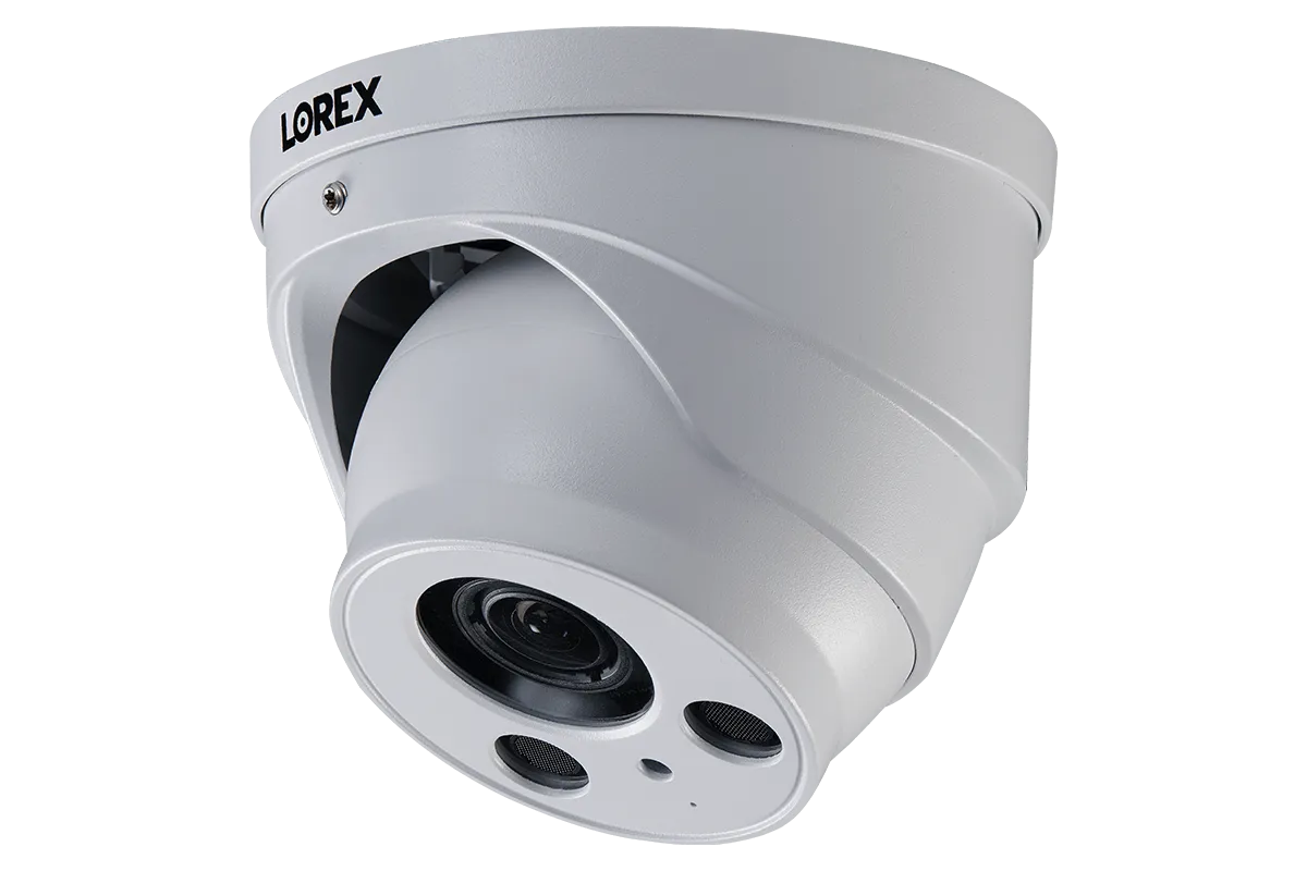 4K Ultra HD Resolution 8MP Motorized Varifocal Outdoor IP Audio Dome 4x Optical Zoom Camera (White)