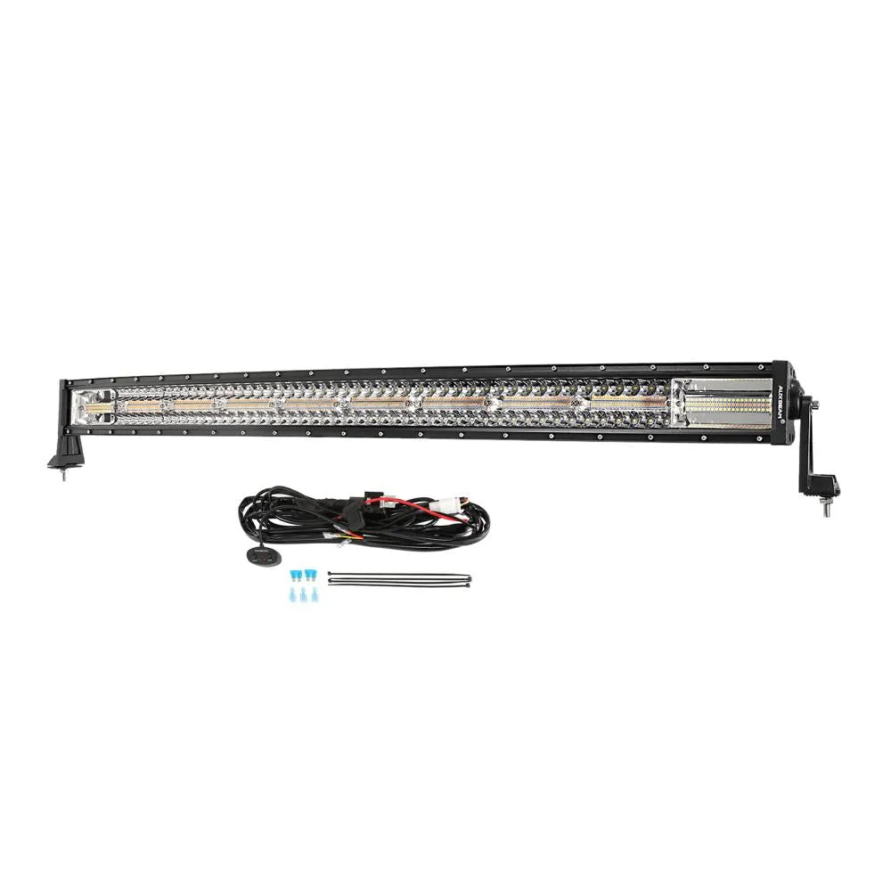 6 Modes Series 42 Inch White&Amber Curved Off Road Led Light Bar