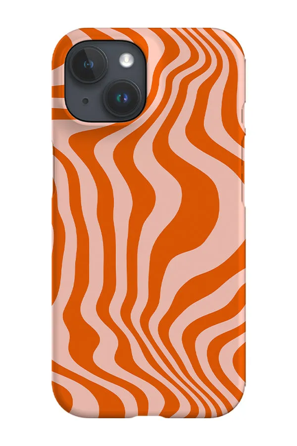 Abstract Lines By Mirabelle Print Phone Case (Orange)