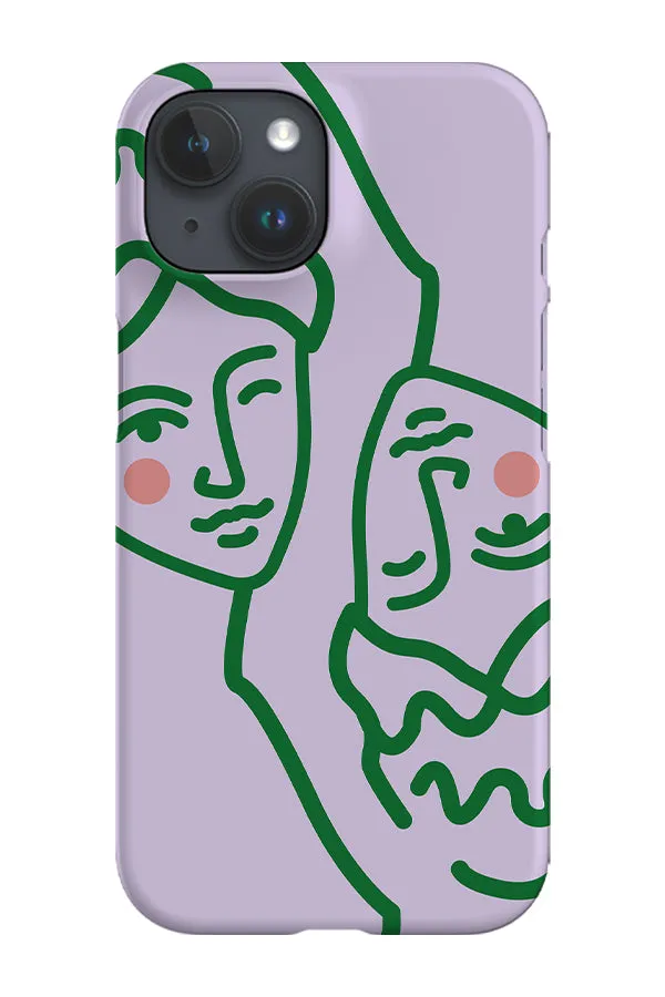 Ancient Greek Mythology Faces Phone Case (Lilac Green)