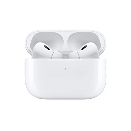 Apple AirPods Pro (2nd Generation) Wireless Ear Buds with USB-C Charging, Up to 2X More Active Noise Cancelling Bluetooth Headphones, Transparency Mode, Adaptive Audio, Personalized Spatial Audio