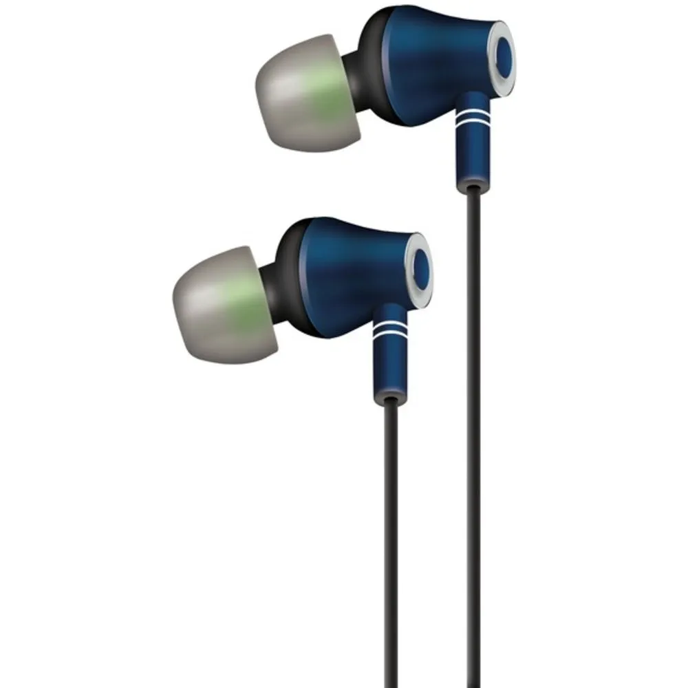 AT&T E10-NVY E10 Metallic Stereo Earbuds with Microphone