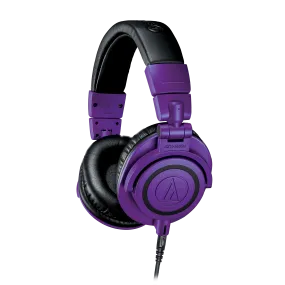 AUDIO TECHNICA PROFESSIONAL STUDIO MONITOR HEADPHONE M50X LIMITED EDITION PURPLE BLACK, CLOSED-BACK