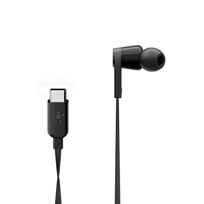 Belkin ROCKSTAR Headphones Wired In-ear Calls/Music USB Type-C Black