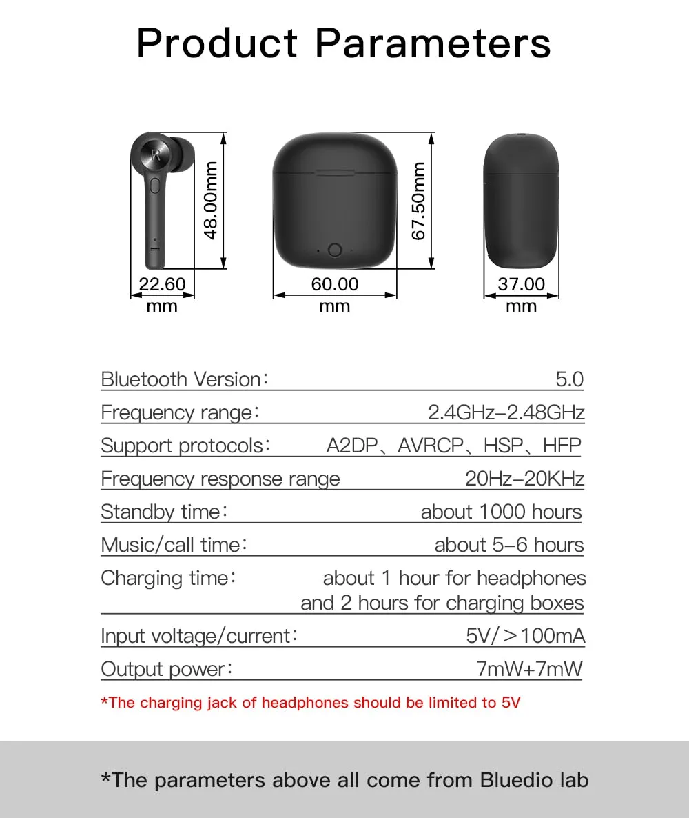 Bluedio HI wireless earphone bluetooth 5.0 earphone for phone stereo sport earbuds headset with charging box built-in microphone