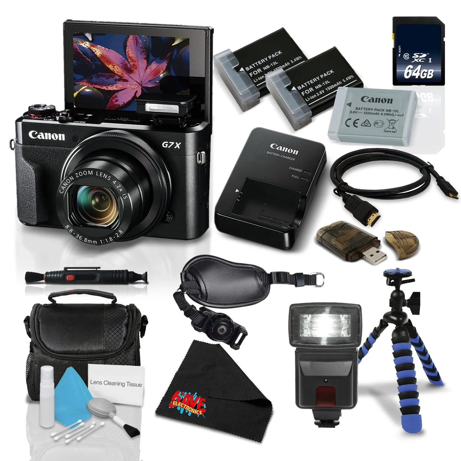 Canon PowerShot G7 X Mark II w/Accessories Bundle - Digital Camera (1066C001) International Version