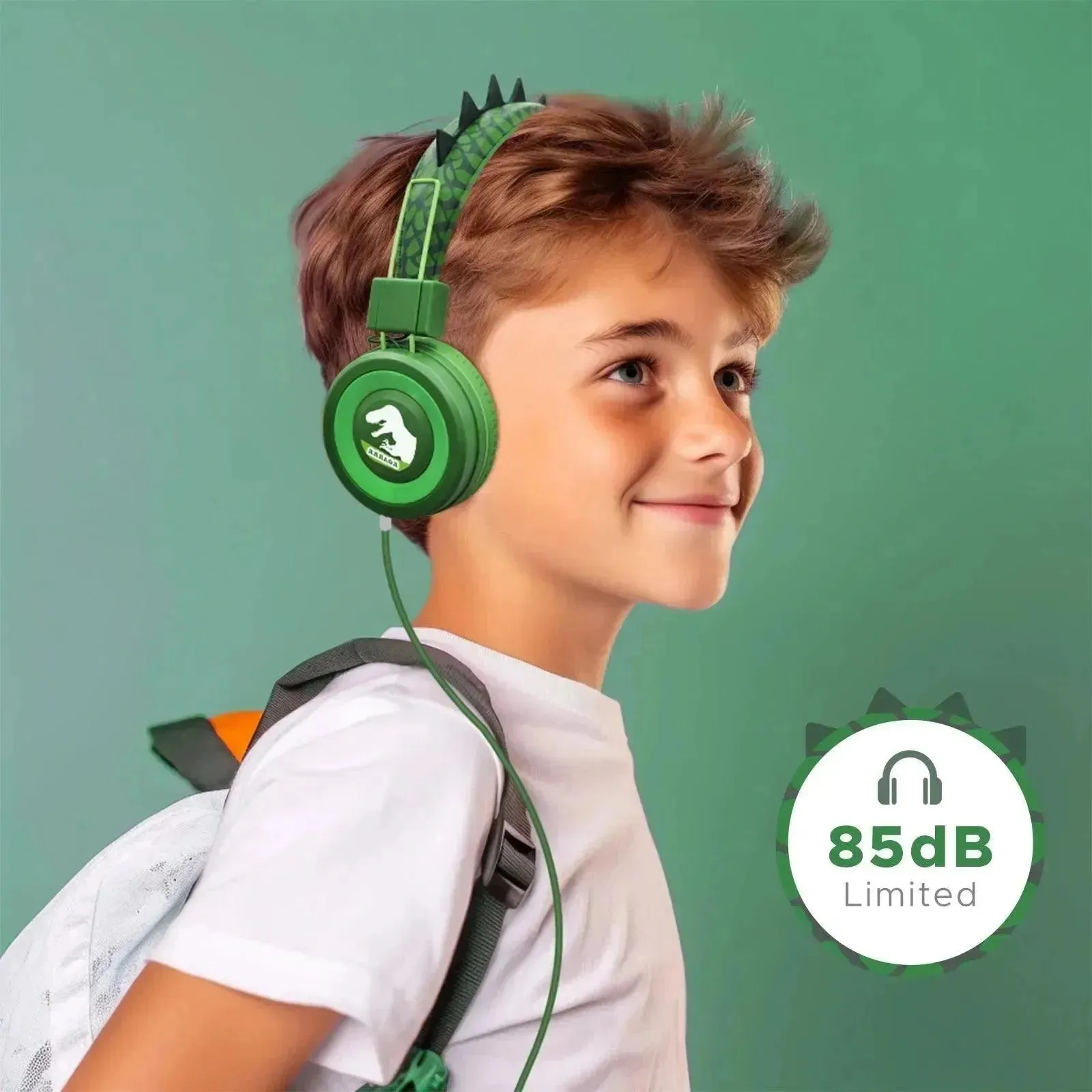 Cute Dino and Cat Wired Headphones For Kids