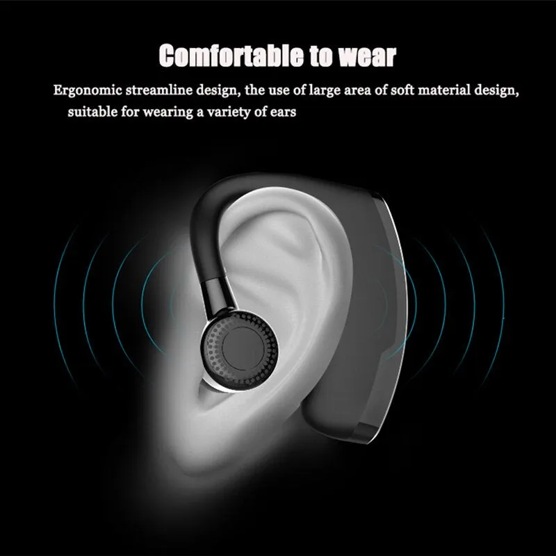 DAONO V9 Handsfree Business Bluetooth Headphone With Mic Voice Control Wireless Bluetooth Headset For Drive Noise Cancelling