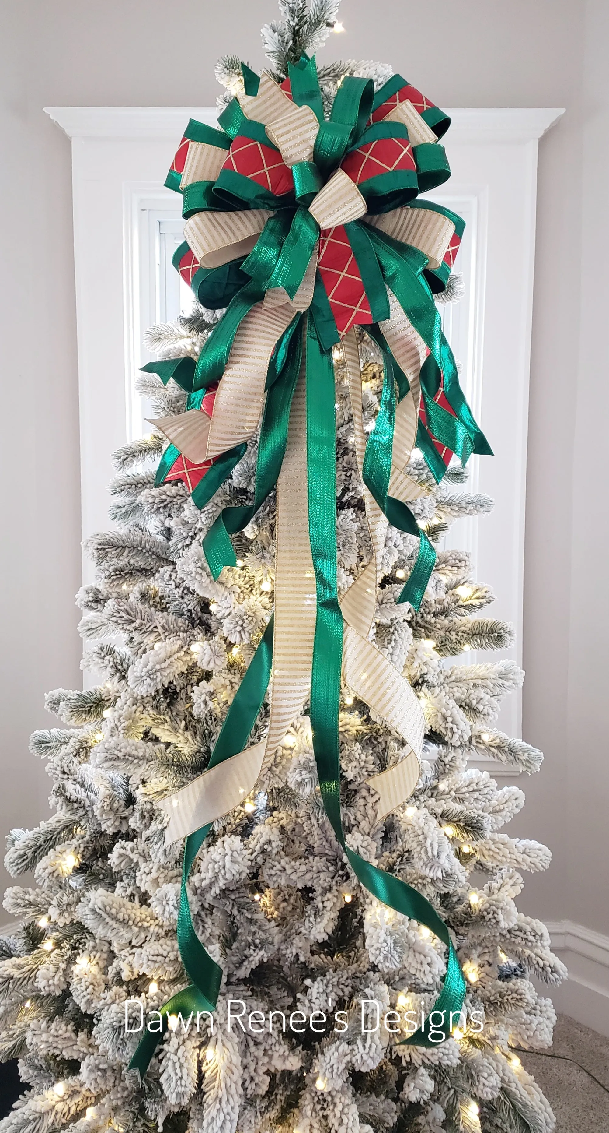 Drummer Boy Christmas Tree Bow with Long Streamers