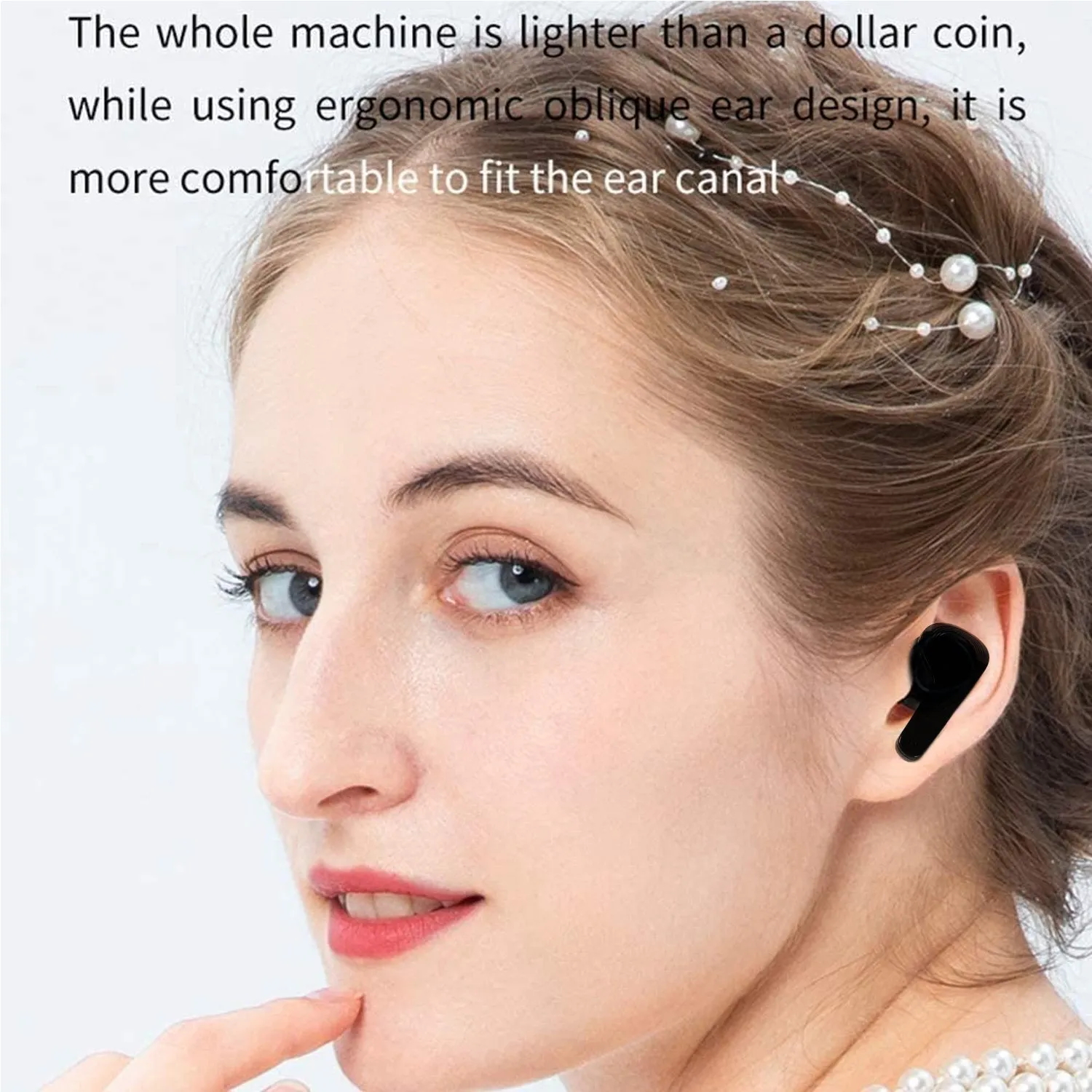 Earphones, with touch control, Black Bluetooth M12 Max Wireless Technology Stereo Sound made with High-end Material ear bards