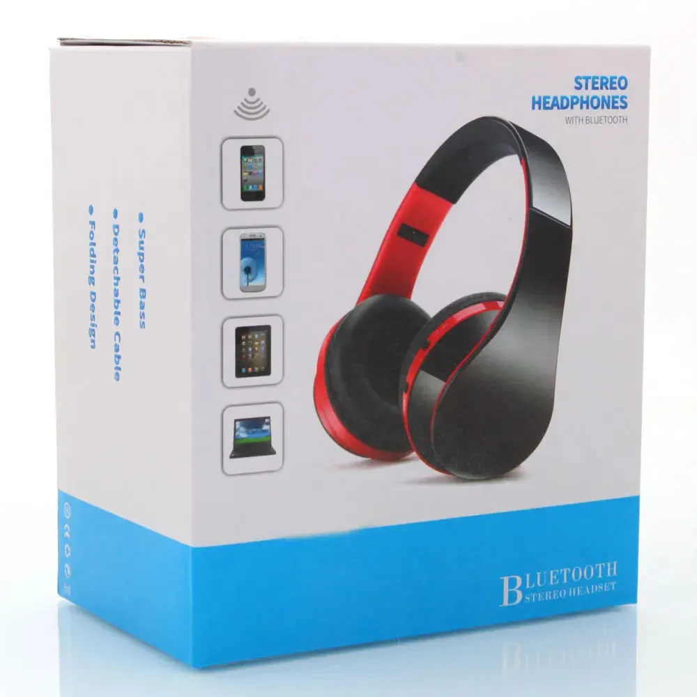 Foldable Headset Wireless Bluetooth Headphone With Mic