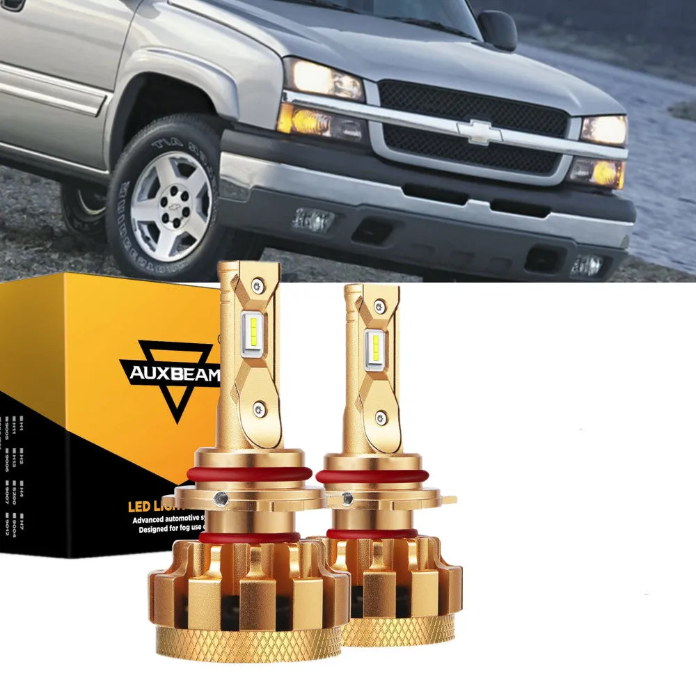 For 2003-2004 Chevrolet Silverado 2500 F-16 Plus Series Built-in Canbus Automotive Grade 14000LM LED Light Bulbs High Low Beam Bundle