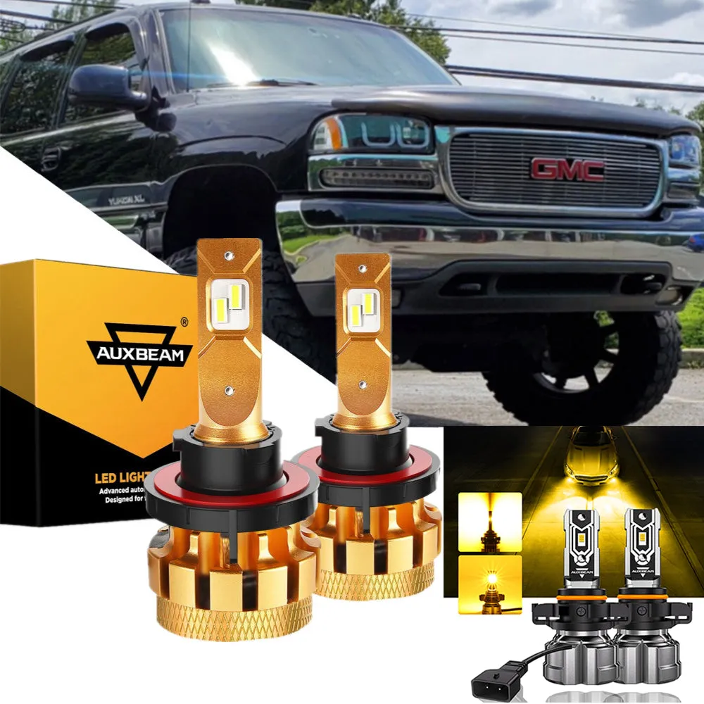 For 2007-2013 Yukon XL 2500 F-16 Plus Series Built-in Canbus Automotive Grade 14000LM LED Light Bulbs High Low Beam Bundle