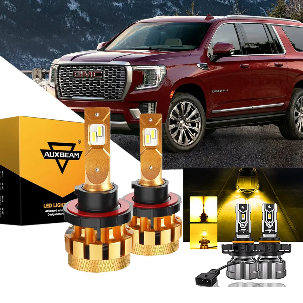 For 2007-2014 GMC Yukon F-16 Plus Series Built-in Canbus Automotive Grade 14000LM LED Light Bulbs High Low Beam Bundle