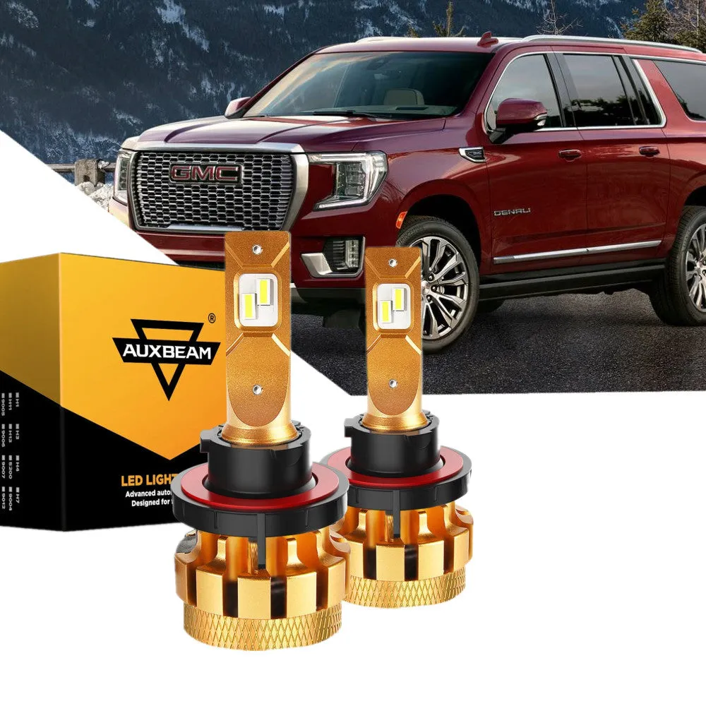 For 2007-2014 GMC Yukon F-16 Plus Series Built-in Canbus Automotive Grade 14000LM LED Light Bulbs High Low Beam Bundle