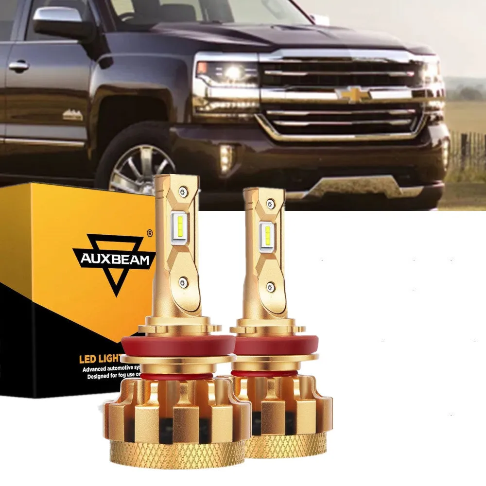 For 2007-2019 Chevrolet Silverado 2500 HD F-16 Plus Series Built-in Canbus Automotive Grade 14000LM LED Light Bulbs High Low Beam Bundle