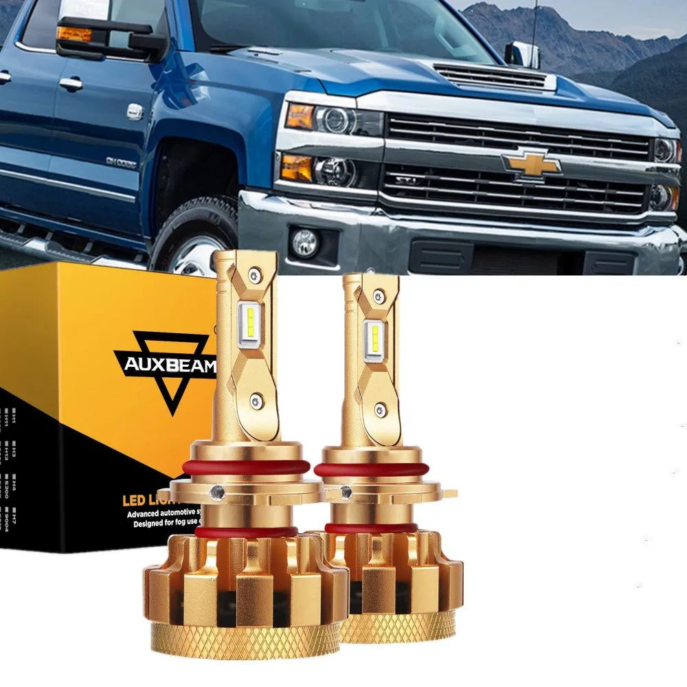 For 2007-2019 Chevrolet Silverado 3500 HD F-16 Plus Series Built-in Canbus Automotive Grade 14000LM LED Light Bulbs High Low Beam Bundle