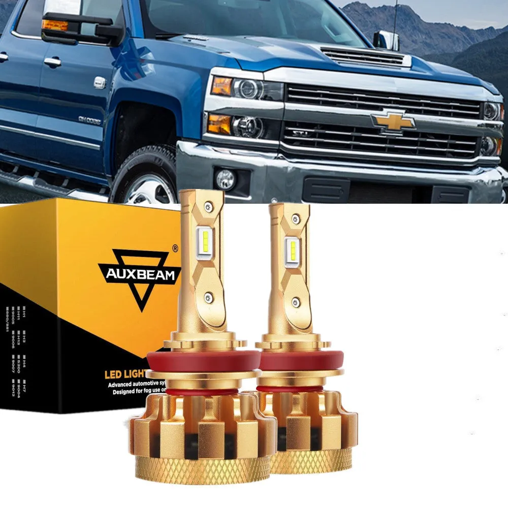 For 2007-2019 Chevrolet Silverado 3500 HD F-16 Plus Series Built-in Canbus Automotive Grade 14000LM LED Light Bulbs High Low Beam Bundle