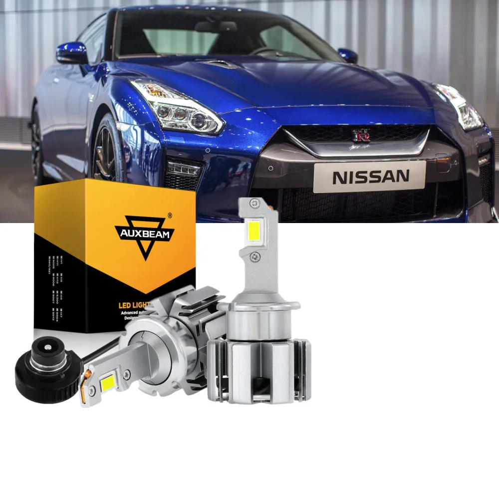 For 2009-2014 Nissan GT-R D2S H9/H11 F-16 Plus Series Automotive Grade 29000LM LED Light Bulbs High Low Beam Bundle