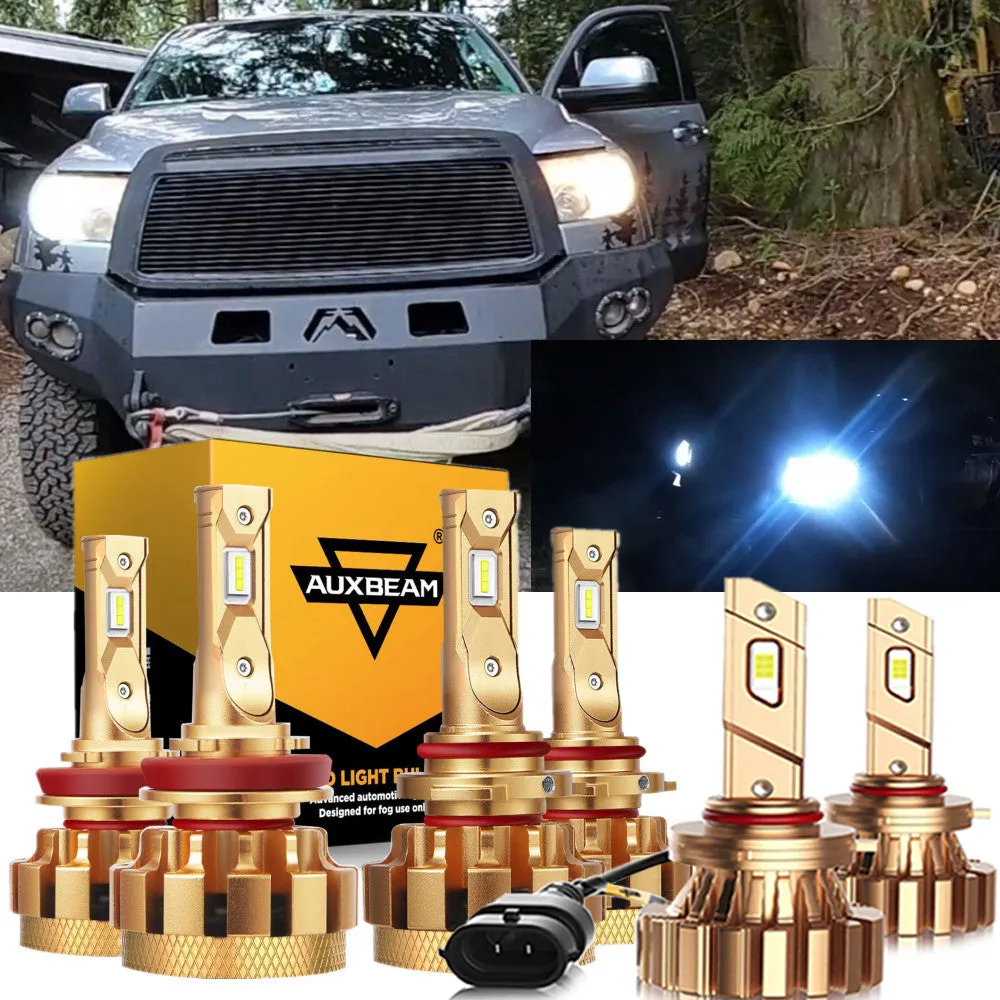 For 2010 Toyota Tundra F-16 Plus Series Built-in Canbus Automotive Grade 14000LM LED Light Bulbs High Low Beam Bundle