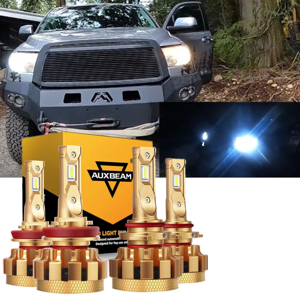 For 2010 Toyota Tundra F-16 Plus Series Built-in Canbus Automotive Grade 14000LM LED Light Bulbs High Low Beam Bundle