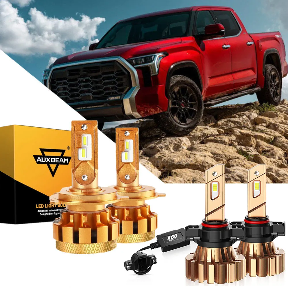 For 2014-2020 Toyota Tundra F-16 Plus Series Built-in Canbus Automotive Grade 14000LM LED Light Bulbs High Low Beam Bundle