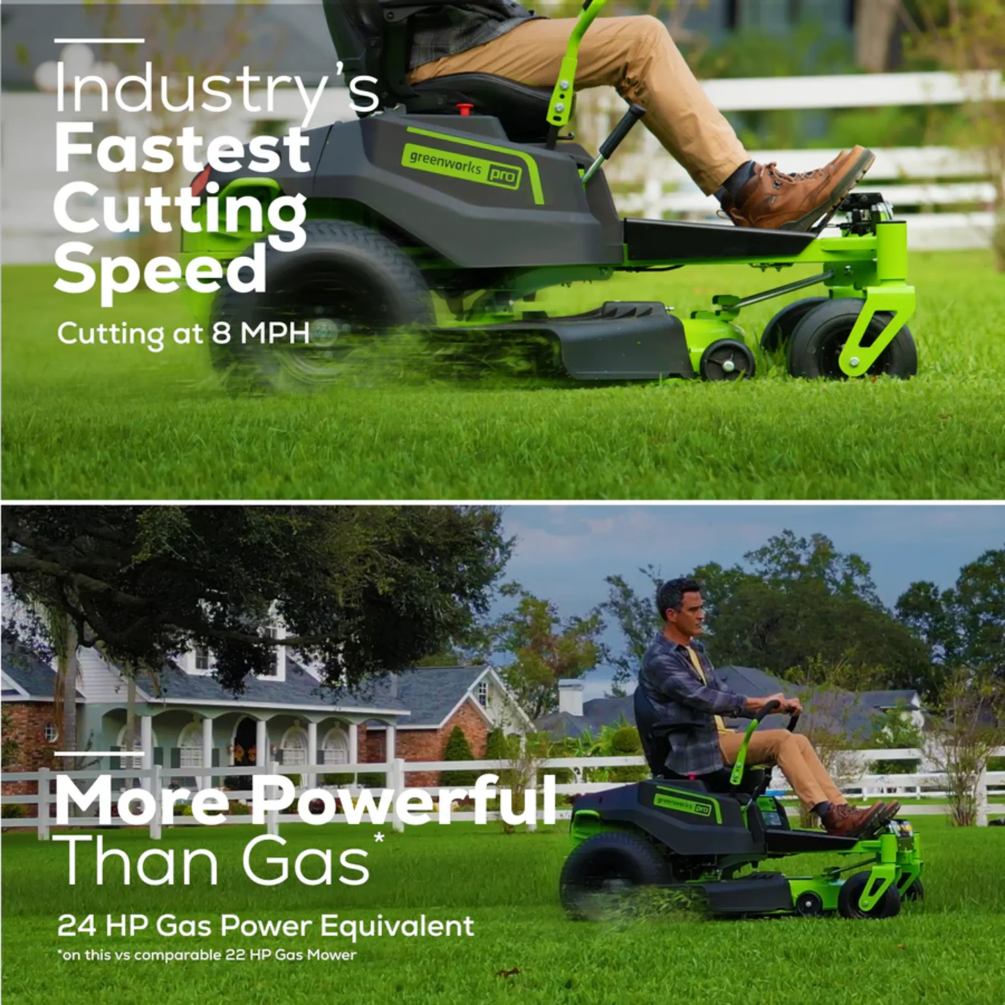 Greenworks 82V 42" CrossoverZ Ride-On Zero Turn Mower | CRZ548 7409502