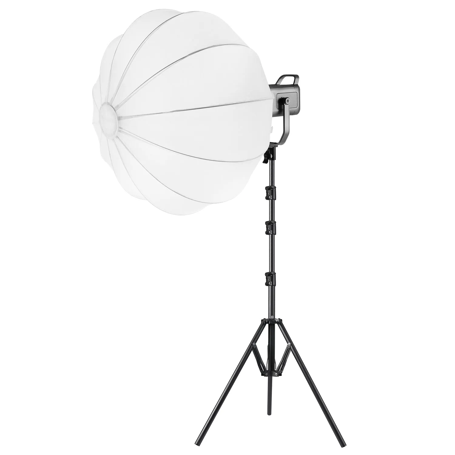 GVM PR150R 150W High Power LED Spotlight Bi-Color & RGB Studio Lighting Kit with Lantern Softbox