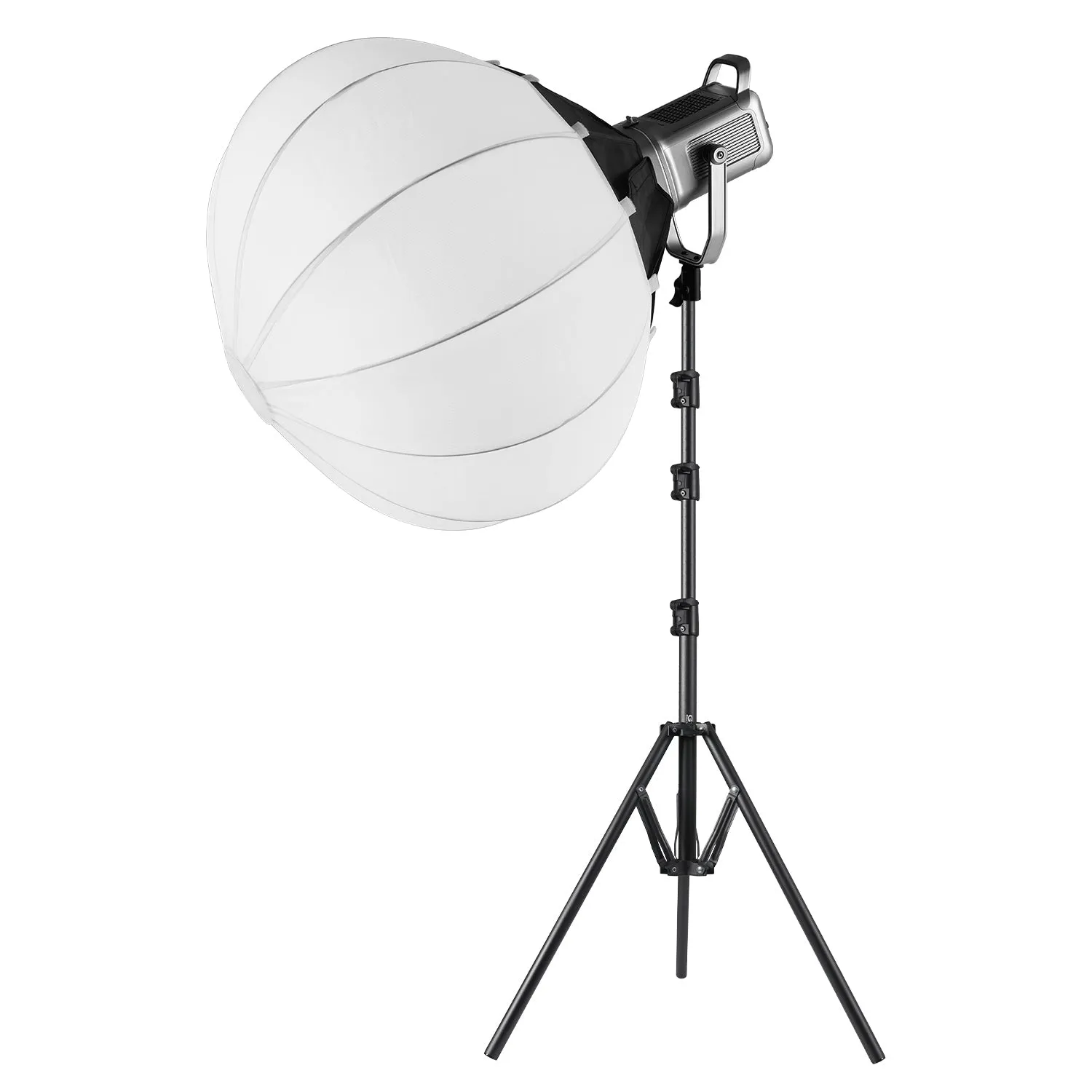 GVM PR150R 150W High Power LED Spotlight Bi-Color & RGB Studio Lighting Kit with Lantern Softbox