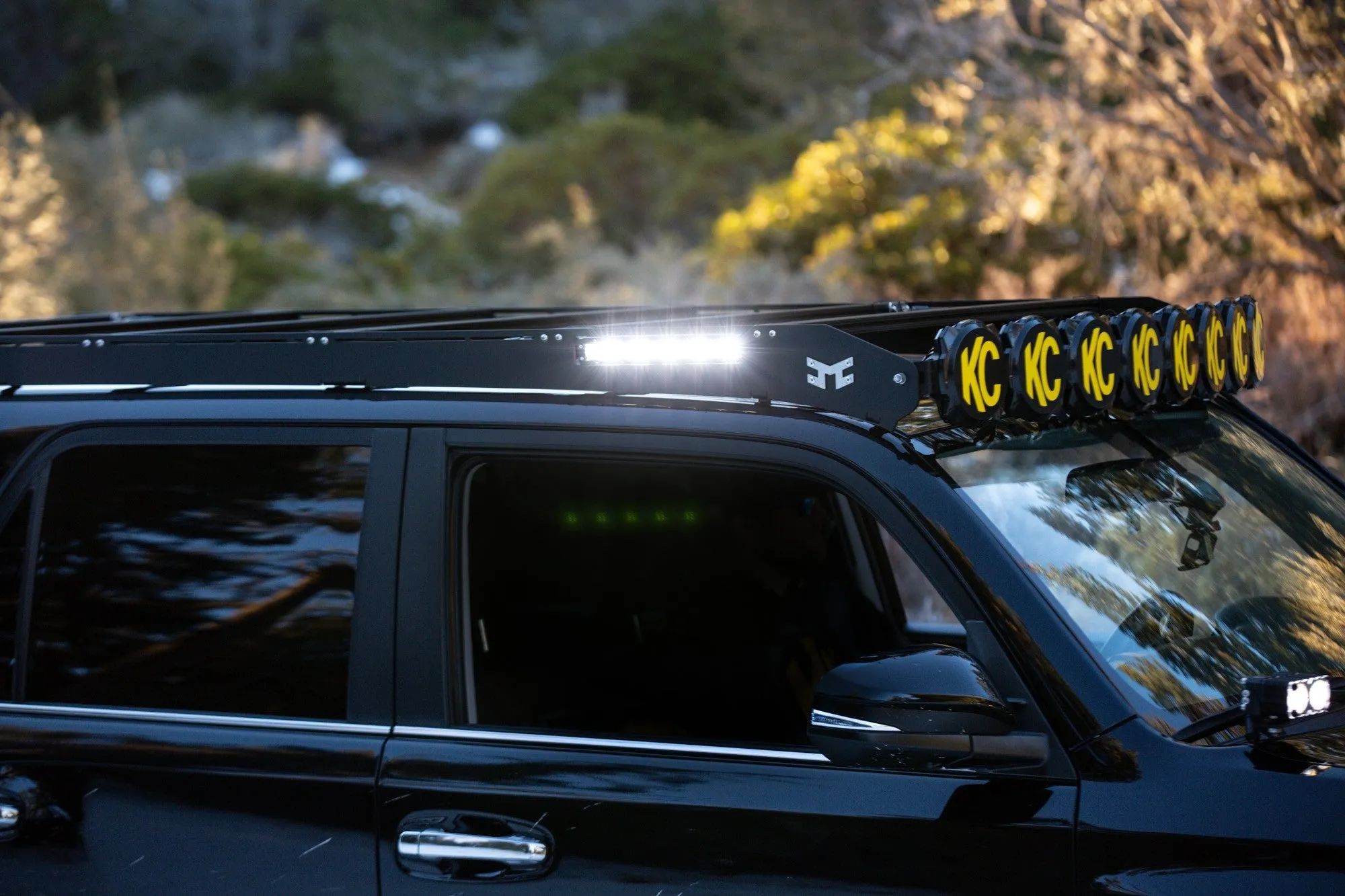 KC Hilites M-Rack 50" Gravity® LED Pro6 Roof Rack System - Side Blackout Plates - 2010-2019 4Runner