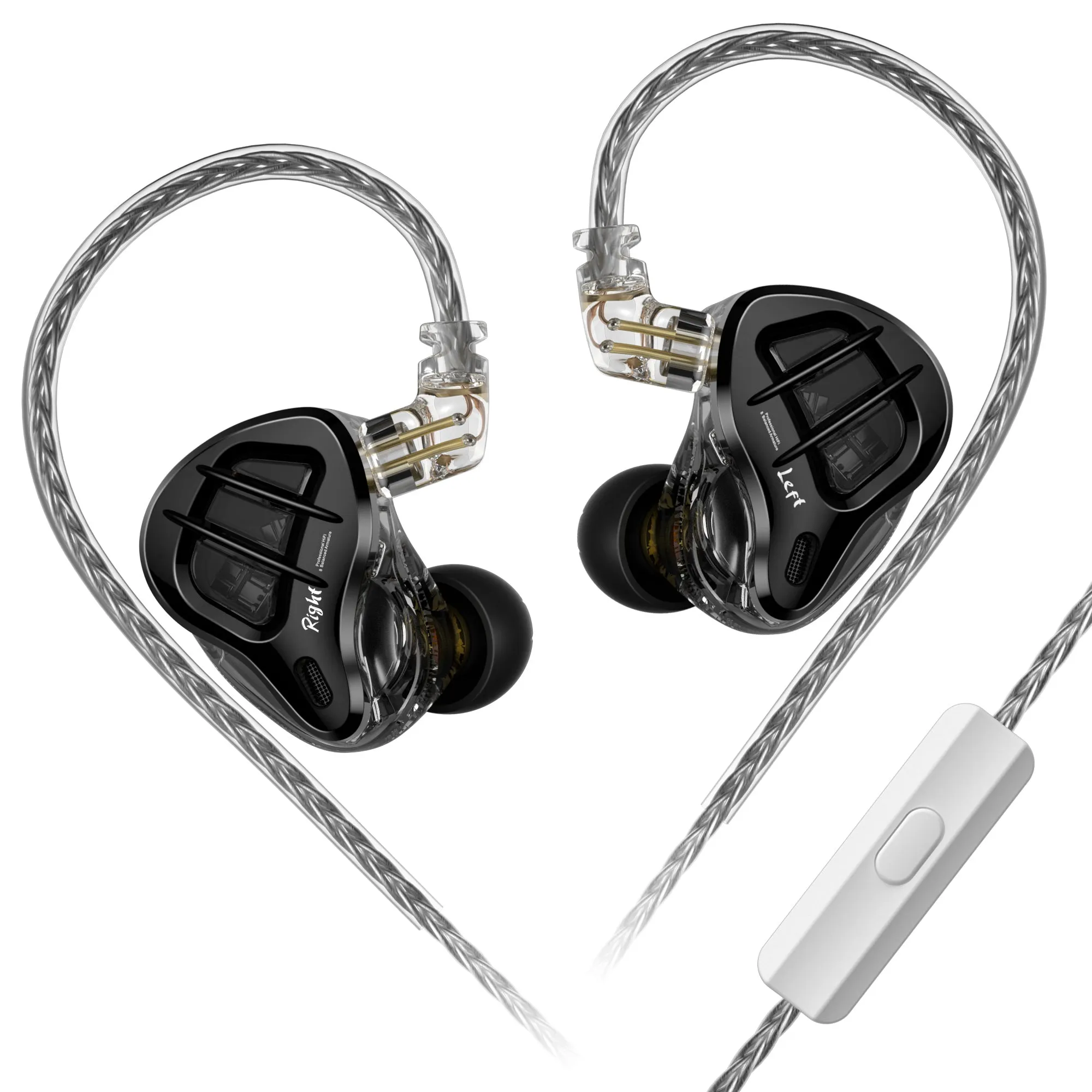 【KZ ZAR】 in-Ear Monitor Headphones 7BA 1DD Hybrid 8 Drivers Earbuds Stereo Sound HiFi Bass Noise Isolation Earphones Headphones for Professional Musicians