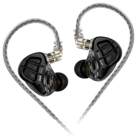 【KZ ZAR】 in-Ear Monitor Headphones 7BA 1DD Hybrid 8 Drivers Earbuds Stereo Sound HiFi Bass Noise Isolation Earphones Headphones for Professional Musicians