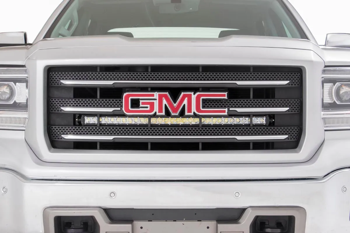 LED Light | Behind Grille Mount | 30" Chrome Single Row | Chevrolet Silverado/GMC Sierra 1500 | 2014-2018