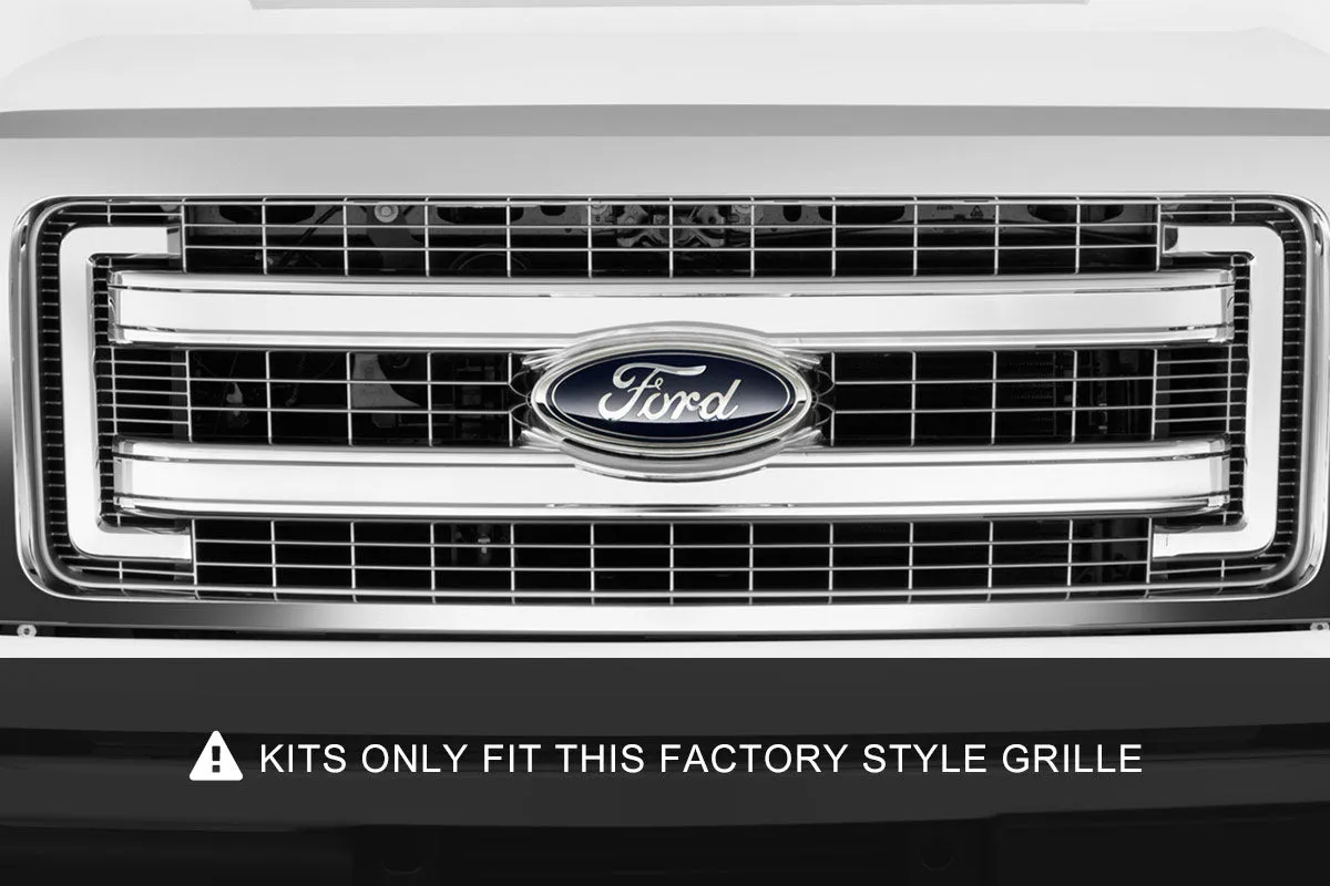 LED Light | Grille Mount | Dual 30" Black Single Row | Ford F-150 | 2009-2014