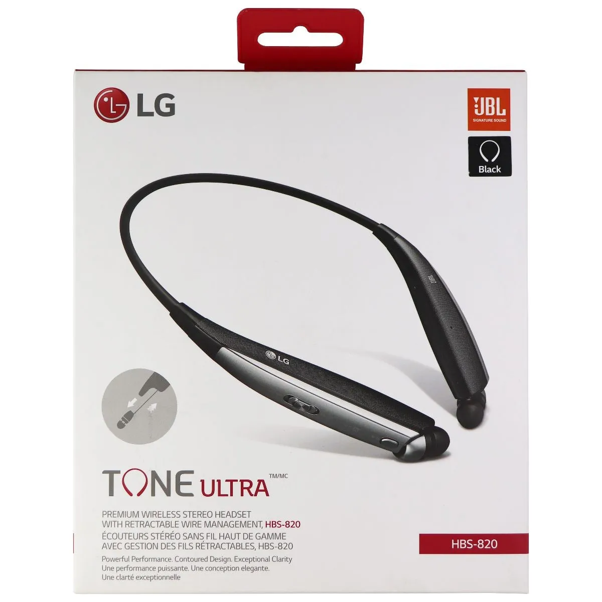 LG Tone Ultra Premium Wireless Stereo Bluetooth Headset - Black (HBS-820)