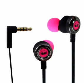 Monster Clarity HD In-Ear Headphones w/ In-Line Controls Ear Buds - Black / Pink