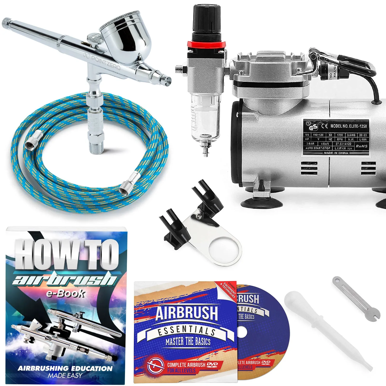 Multi-Purpose Hobby & Craft Airbrush Kit with Compressor