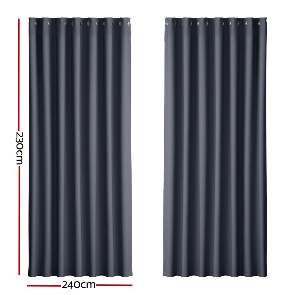 Noise Reducing Blockout Curtains, 240x230cm - 2 Panels, Artiss