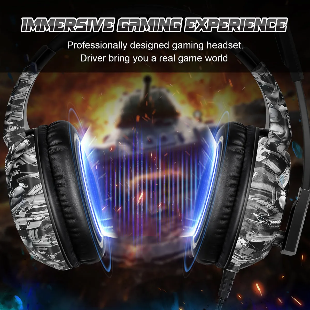 ONIKUMA K19 RGB Wired Gaming Headset