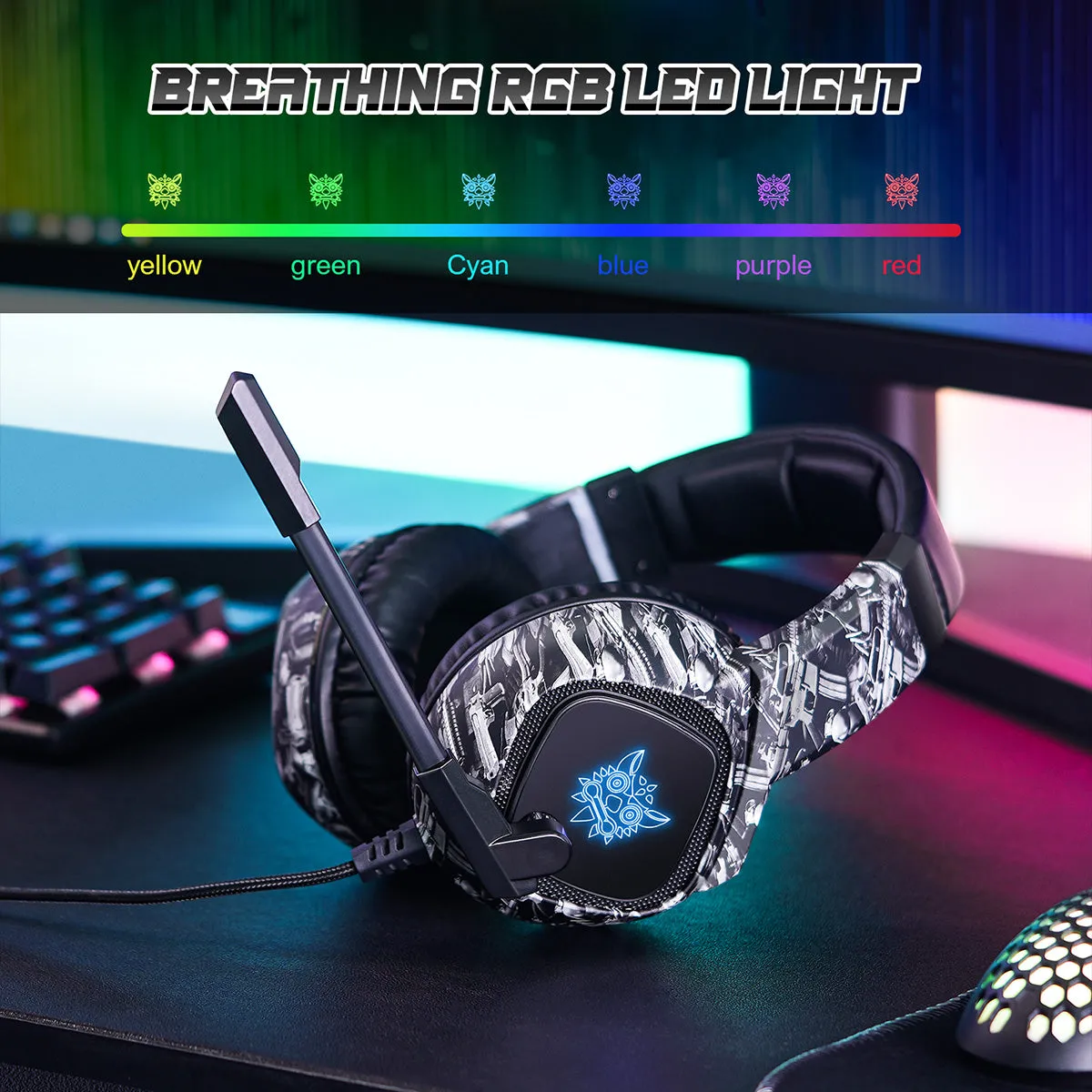 ONIKUMA K19 RGB Wired Gaming Headset