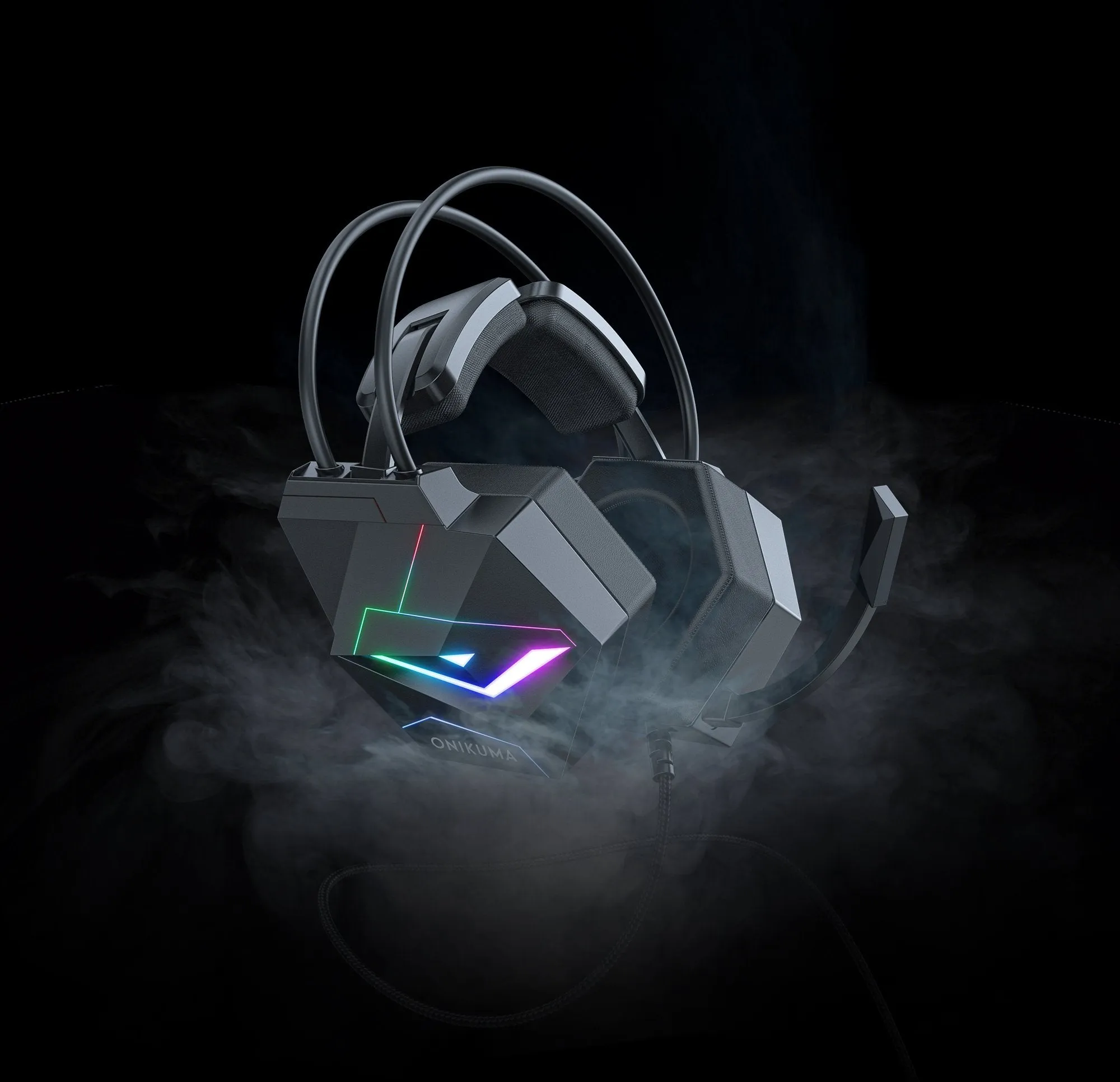 ONIKUMA X20 RGB Gaming Headset Noise Canceling Headphone 7.1 Surround Sound with HD Mic for PS4 PC Xbox