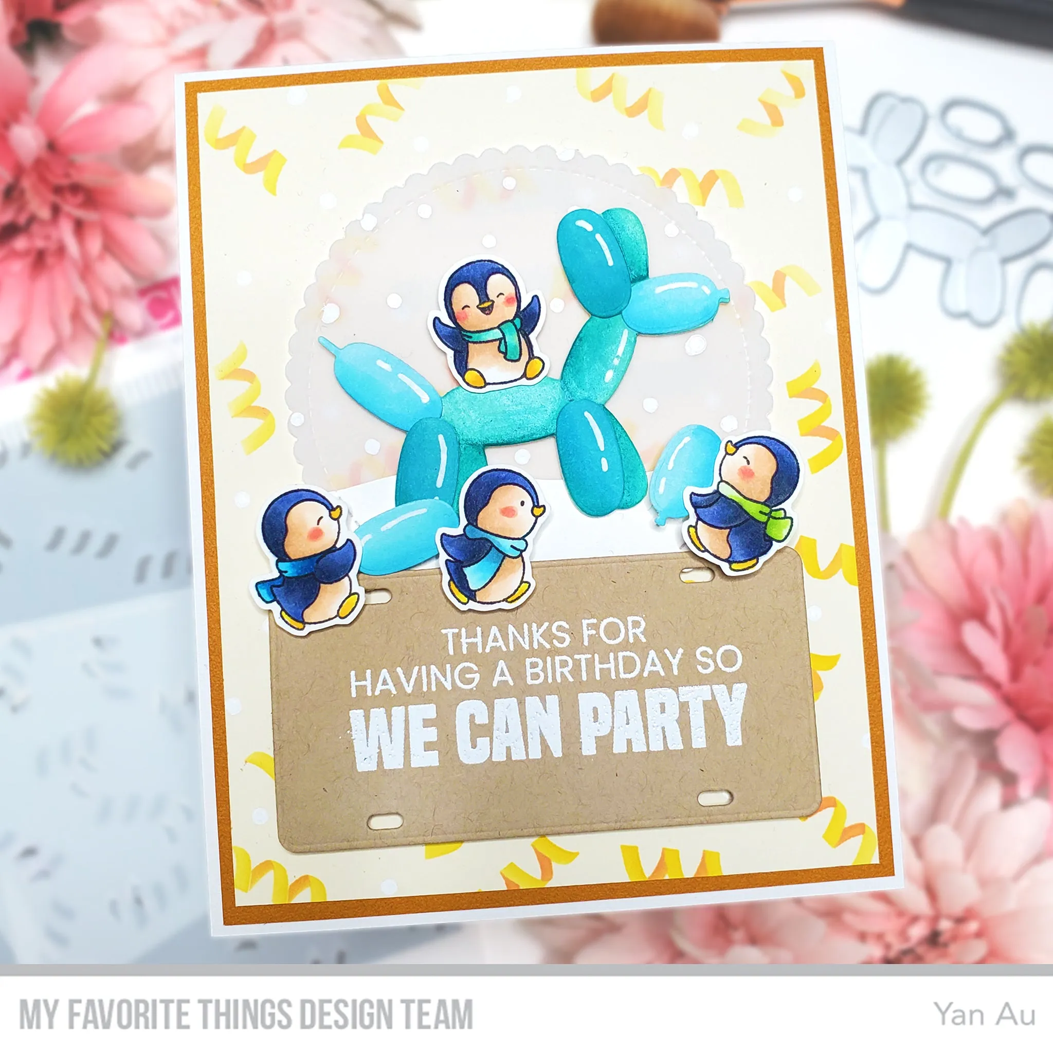 Party Streamers Stencil Set