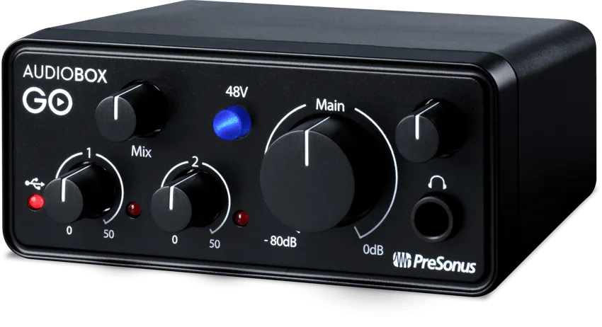 Presonus AudioBox GO Creator Bundle Recording Package with USB-C Audio Interface