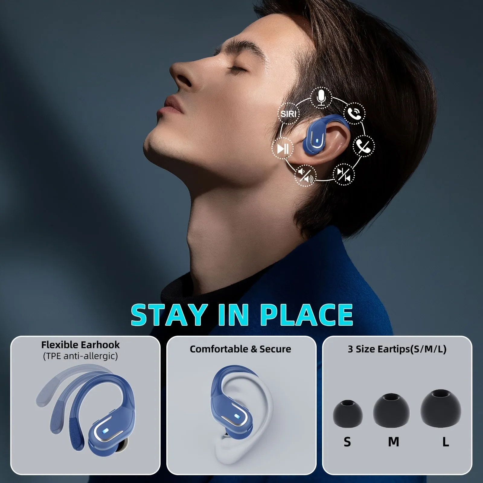 ProSound Wireless Earbuds - Unrestricted Wireless Technology, Immersive Pure Bass Sound, Crystal-Clear Hands-Free Calls, Advanced Noise Cancelling, Ergonomic Over Ear Headphones